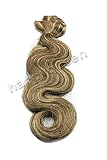 Grado AAA Carcasa rígida con enganche diseño de mujer con pelo en el centro Remy extensión de mesa-cubre solo el cuerpo de diseño con onda en forma - 45,72 cm #P6 diseño de mujer con pelo/613 100% de Da Vinci bolas para pistola de aire AAA