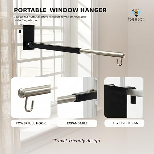 Image of Window Hanging Cradle for Baby | Foldable Adjustable Metal & Steel Window Hanger for Baby Cradle & Baby Jhula | No-Drill Installation | Supports Up to 15kg