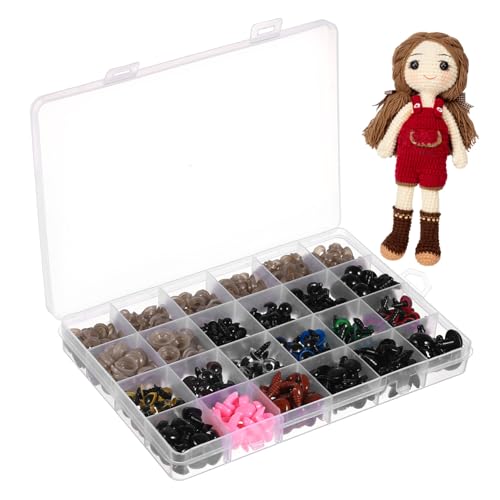 HOODANCOS Animal Eyes Crocheting 600 Pcs Plastic Button Eyes for Stuffed Animals Set