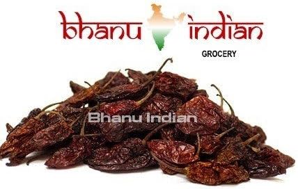 Bhanu Dried Whole Smoked Ghost Chile (Bhut Jolokia) 28.16 Grams / (20-25 Pods)