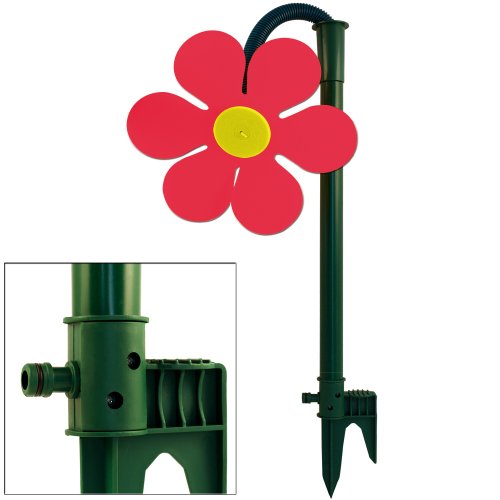 Preisvergleich Produktbild Deuba Wassersprinkler Blume mit Universal-Adapter für Wasserschläuche - Rot
