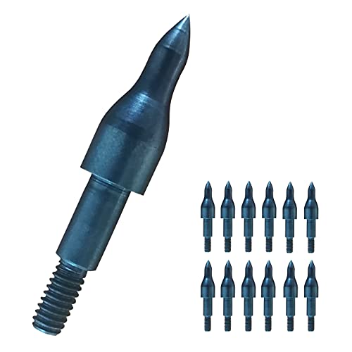 Yxh Archery Field Points 3D & Bullet Screw-In Arrow Tips For Compound Recurve Bow Crossbow Hunting Shooting Target Practice 12 Pack (3D, 5/16” 100Gr) #TOP26