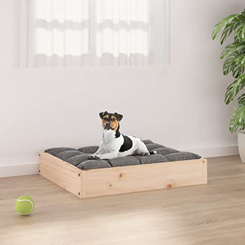 Gecheer-Cuccia,Lettino,Divano,Divanetto,per Cane,Interno,in Legno di Pino,55,5x45,5x28 cm,Cuccia per Cani da interno, Legno,51,5x44x9 cmB,Naturale