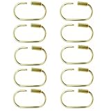 10 Pcs Brass Screw Lock Keychain, Premium Brass Keychain, Gold Key Ring Gold Carabiner Clip with Secure Locking Screw Design Bags Accessories Luggage Tags Pet Collar Clips