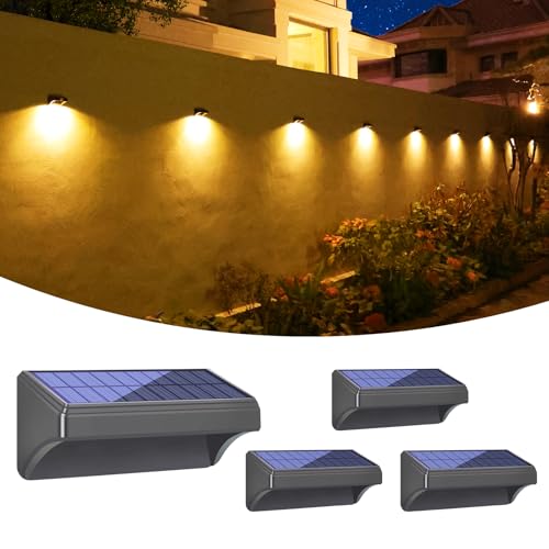 Bridika Solar Fence Lights, Fence Lights Fence Solar Lights Outdoor