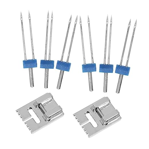 VILLCASE 2 Juegos Prensatelas Para Maquina De Coser Agujas Dobles Para Coser Agujas Gemelas Para Maquina De Coser Agujas Para Coser Multifunción Acero Inoxidable Aguja De Máquina De Coser