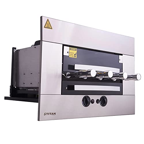Assador a Gás de Embutir 4 Espetos Titan Gás GLP 220V