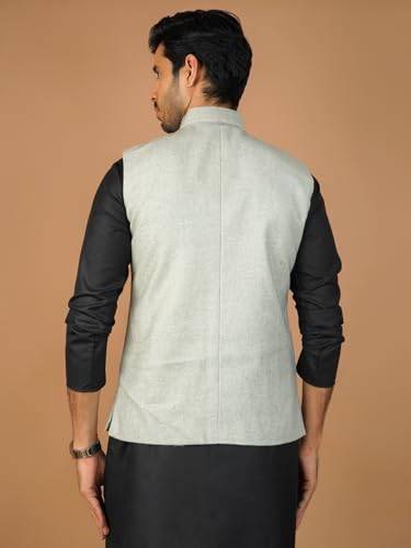 Image of WINTAGE Mens Tweed Wool Nehru Jacket