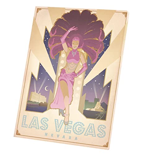 Tableau Las Vegas toile imprimée vintage voyage art deco 40x53 cm