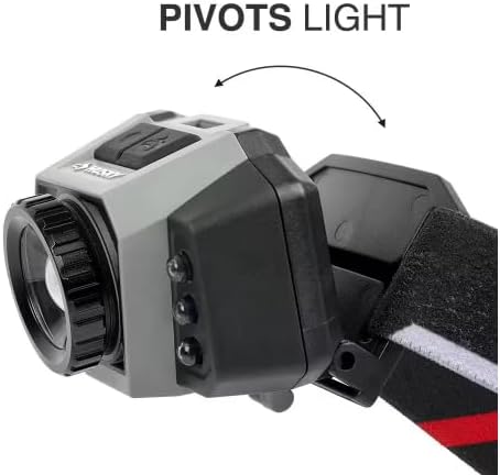 Husky 600 Lumens Dual Power Twist to Focus Rechargeable Headlight
