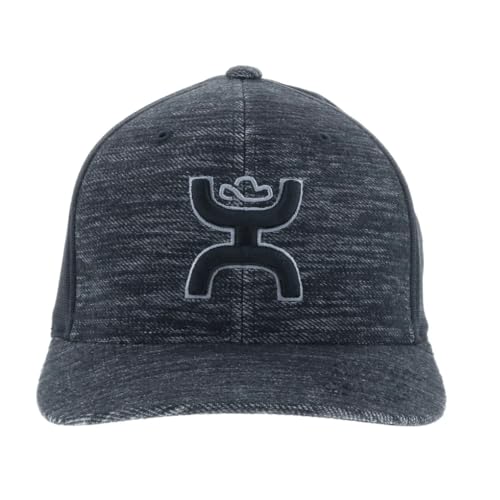 Image of HOOEY Ash Flexfit Fitted Hat - Mid Profile 6-Panel Stretch Fit Everyday Casual Comfort Fitted Cap for Men and Women