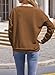 TooiTbb Womens V Neck Sweatshirt Solid Color V Neck Long Sleeve Split Loose Tops Coffee, X-Large