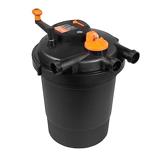 VEVOR Pressurized Biological Pond Filter, Fit Pond Up to 3200 Gallons, with 13W UV-C Light, 2630 GPH, Bio Pond Filter System Filtration Equipment for Fountain Pool, Koi Fish Aquarium Tank Garden Water