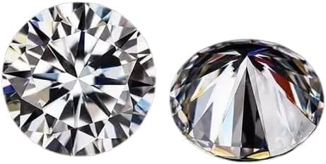 2 Pcs Lab Created Diamond 4 MM Loose Gemstone Round Excellent D Color VVS1 Clarity GIE Certified for Making Fine Jewelry Rings Earrings Neckalce Pendant