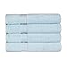 SUPERIOR Egyptian Cotton 4-Piece Bath Towel Set for Shower, Bath, Spa, Resort, Hotel, Soft Body Towels, Airbnb Essentials, Apartment, Dorm, Quick Dry, Absorbent, Bathroom Basics, Light Blue