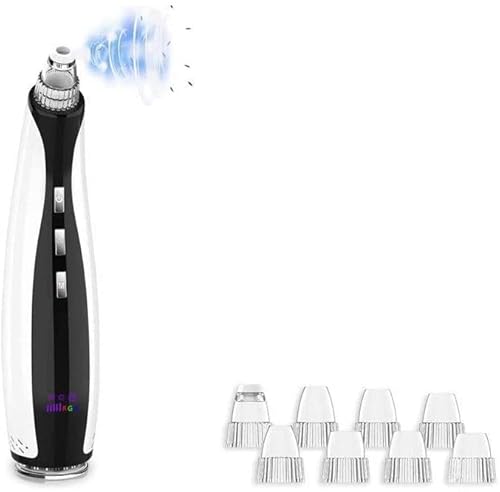 KouRy Blackhead USB Rechargeable Blackhead Suction Tool Suction Device with 4 Adjustable Suction Levels and 8 Removable Probes - Pore Vacuum Suction Acne Extractor for All Skin Types Shrink pores