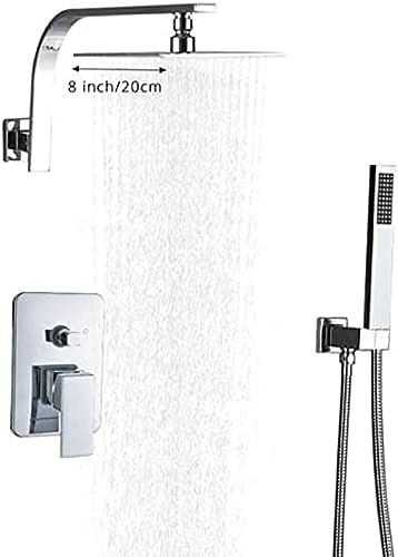 Douchette à main et mitigeur 2 voies en laiton pour robinetterie de douche murale - 3