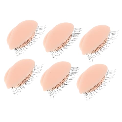 minkissy 3-Packs Realistic Mannequin Eyelash Practice Head Lids for Lash Extension Training Detachable Eyelids
