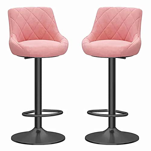Tabouret de bar hauteur réglable en velours noir et or
