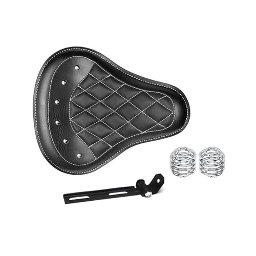 Cojín individual negro para asiento delantero de motocicletas custom y bobber 1