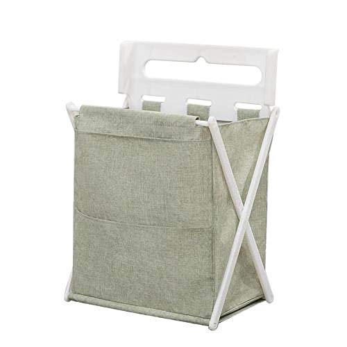 LJQLXJ Cesto de Ropa Sucia Cesto de Ropa Plegable Cesto de Ropa Sucia Tejido de ratán Contenedor para Colgar en la Pared Organizador del hogar, Verde