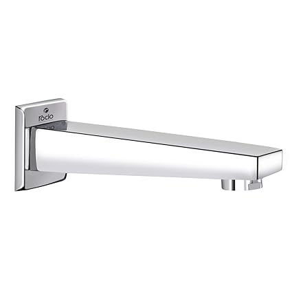 Rocio Brass Bath Tub Taps with Wall Flange, Foam Flow Waterfall Spout Taps for Luxury Modern Bathroom, Wall Mounted High Flow Bathtub Faucet, Chrome Finish 24 x 7 x 6 cm
