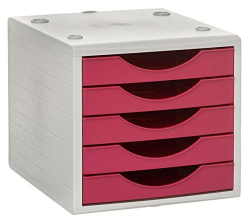 Archivo 2000 Archivotec Serie 4000 - Módulo de 5 cajones, color fucsia Cover