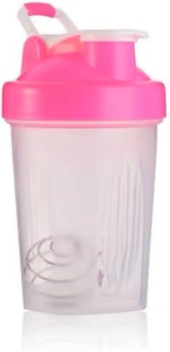 CHNLML Botella mezcladora de proteínas de 13.5 fl oz  16 onzas con bola agitadora para batido de proteínas, botella agitadora con bola mezcladora, a