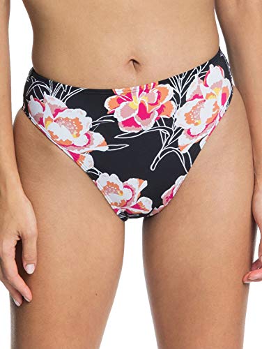 Roxy womens Printed Beach Classics High Leg Waisted Bikini Bottoms, Anthracite Zilla Sample, Small US