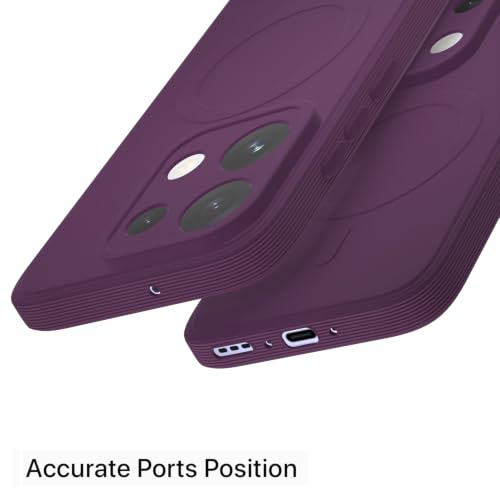 Image of Pikkme Back Cover for Oppo Reno16 Pro 5G Soft Matte Silicone Mag-Safe Design (Mag-Safe Not Support) Camera Protection | Slim Fit Bumper Cover (Purple)