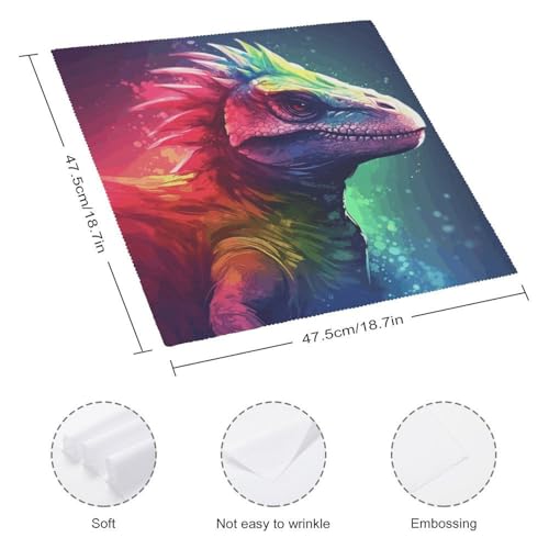 Servilletas de tela cuadradas con dinosaurios, paquete x4 miniatura 2