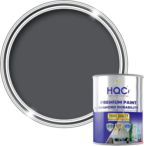 HQC Weather Shield Smooth Masonry Paint | 2.5L in 30+ Colours | Storm Proof, Scrub Resistance | Weatherproof Technology Designed with Acrylic Resin for Ultimate Protection (Satin Classic Grey)