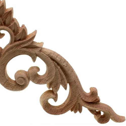 Bois sculpté ondulé 10cm pour moulure cadre de porte et décoration meuble motif floral - 6