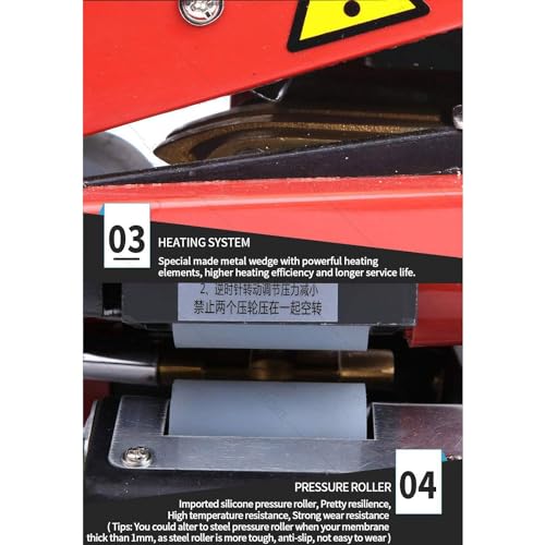 FBJAMZ Máquina de Soldadura de geomembranas, Soldador de cuña Caliente de Membrana de plástico, Soldador de pelÃcula HDPE EVA PVC - Imagen 6