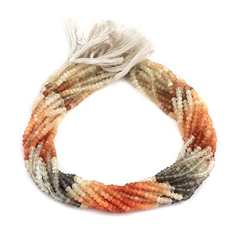 Pierre de lune naturelle facettée 3-4mm pour création de bijoux haut de gamme