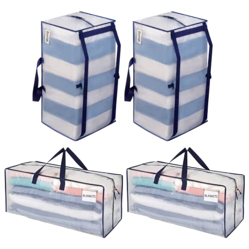 Image of VENO 4 Pack Heavy Duty Moving Bags with Backpack Straps, Zippers & Handles, Extra Large Packing Bags for College Dorm Essentials, Moving Supplies Alternative to Cardboard Moving Boxes
