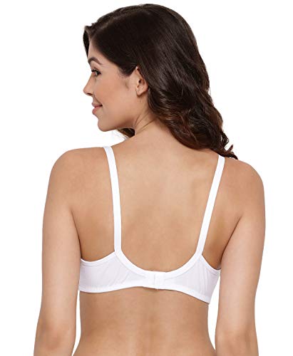 Image of Lyra Women's Moulded Encircled Bra(513) Pack of 2 White & Black,30B