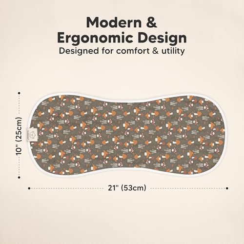 Image of 5-Pack Muslin Burp Cloths Baby Boy, Girl - Very Absorbent Baby Burp Cloth Rags, 8-Layers Viscose Derived from Bamboo Cotton Muslin Towel, Super Soft Spit Up Rags, No Shrink Washcloths (Fall Spores)