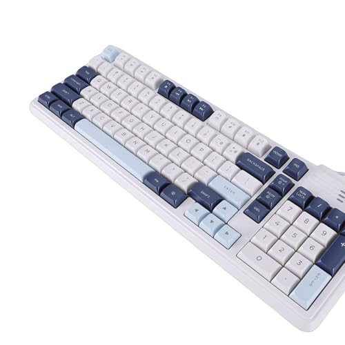 OPPWONG Klawiatura do Gier RGB Przewodowa, Podświetlana Klawiatura USB z Konfigurowalnym Pokrętłem Sterującym, Pełnowymiarowa z funkcją Anti Ghosting, Idealna do Gier Komputerowych na Laptopach