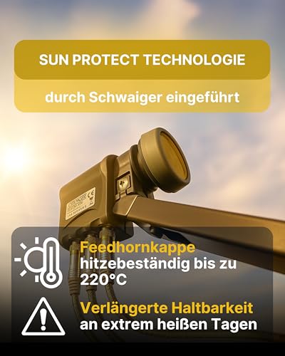 SCHWAIGER Octo LNB digital Sun Protect I Low Noise Blockconverter für 8 Teilnehmer I ohne...