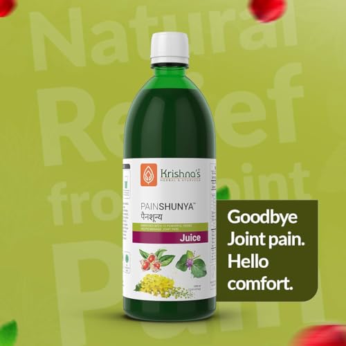 Image of Krishna's Painshunya Juice - Enriched With 12 herbs - Ayurvedic Herbal Juice for Joint Pain Relief & Body Comfort - 1000 ml