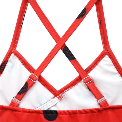 Maillot de bain fille à pois pour vacances de plage et piscine