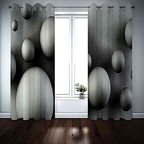 Rideaux occultants gris de qualité supérieure avec impression 3D