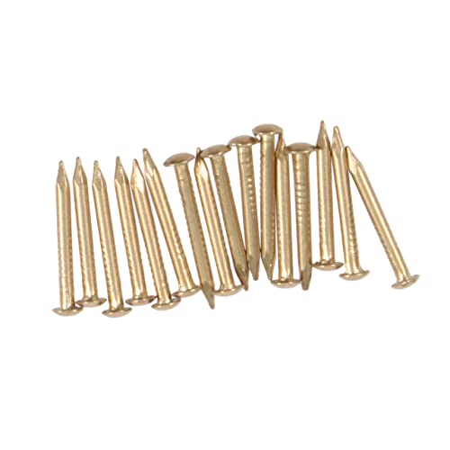 100 piezas de clavos de cabeza redonda de bronce para decoración de paredes, bisagra de muebles y proyectos de bricolaje miniatura 3
