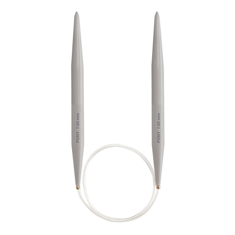 Pony Classic Circular Knitting Needles, Aluminium, 40cm x 7.00mm - 1 Piece