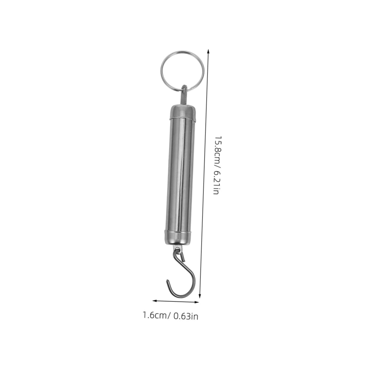 3pcs Compact Manual Luggage Spring Scale, Stainless Steel, 5kg