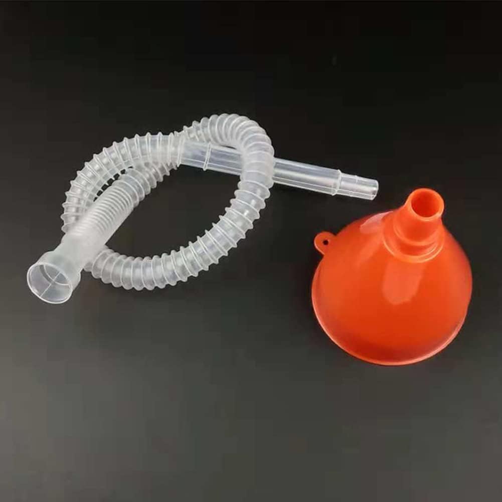 iayokocc Automotive Funnels, Plastic Funnels with Long Hoses for Gasoline, Fuel, Water, Fluids, Transmission Fluids (Tube Length 57 cm)