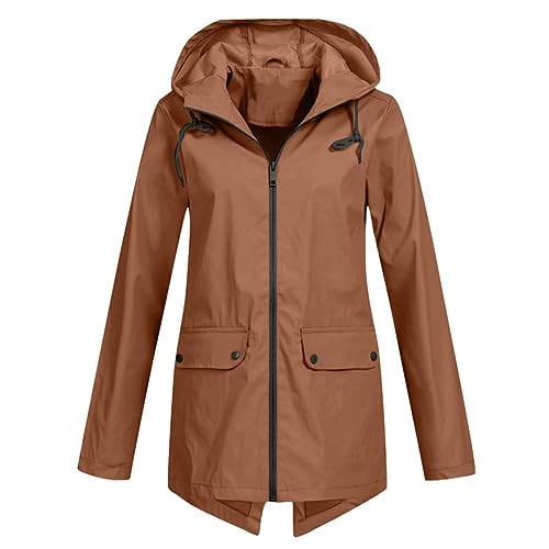 Sudadera con capucha para mujer cortavientos e impermeable ligera con bolsillos
