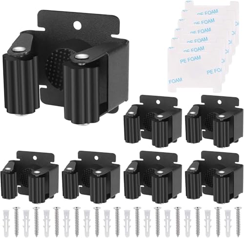 La Mejor Lista de Escobas y trapeadores comprados en linea. 45 Organizador de Escobas, 6 Piezas Porta Escobas y Trapeadores Pared, Organizador de Escobas y Trapeadores de Acero Inoxidable, Con Autoadhesivo y Tornillos para Baño, Cocina y...