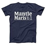 Mantle Maris 1961 - New York Baseball Mens Shirt Large Navy